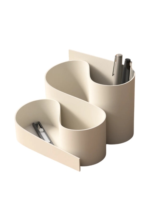 S-Curve Desk Organizer – Minimalist Modern Storage
